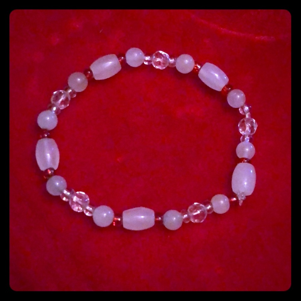 Rose Quartz bracelet, 19cm stretches